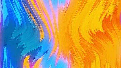 Leinwandbilder - Animated 3D waving cloth texture. Liquid holographic background. Smooth silk cloth surface with ripples and folds in tissue. 4K 3D rendering seamless looping animation