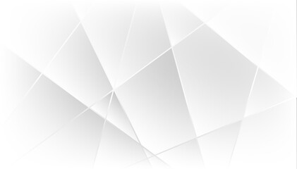 Poster - abstract polygonal luxury silver line with white background.