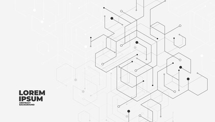 Poster - Abstract geometric shapes white and gray color background. Vector illustration.