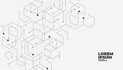 Poster - abstract geometric shapes white and gray color background. vector illustration.