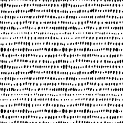 Poster - Abstract pattern of small black dots or spots on white. Black small specks in a row vector seamless pattern. Polka dot motif wallpaper. Monochrome hand drawn texture. Sketchy hand-drawn points.