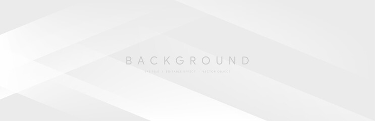Poster - Abstract light white horizontal on technology concept background with silver square shape dynamic and sport banner concept Gradient gray modern style banner template vector