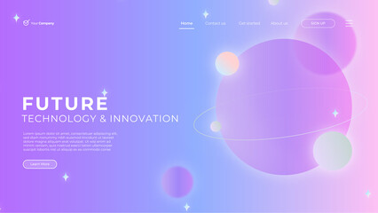 Wall Mural - creative abstract vector website landing page design template