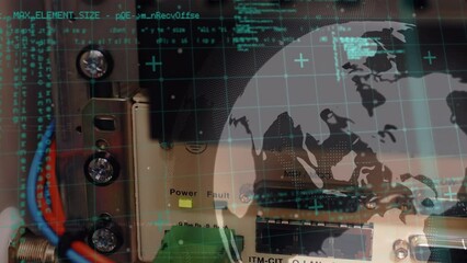 Poster - Animation of globe and data processing over server