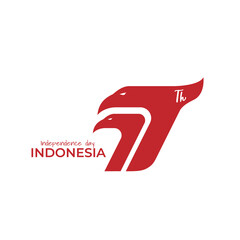 Wall Mural - 77th Indonesia Independence day logo