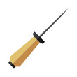 Colored awl icon. Carpentry and sewing tools for creating holes. Vector illustration isolated on a white background for design and web.
