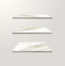 Vector Marble Shelf Table Montage Product Display Design