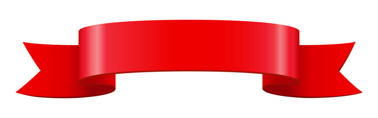 Canvas Print - Red blank ribbon