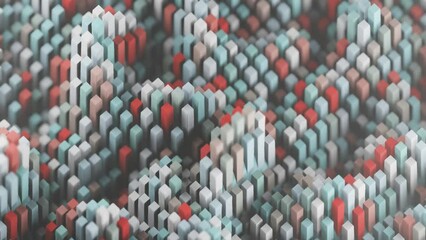 Leinwandbilder - Beautiful Abstract colourful   background. Starburst dynamic cube. 3d rendering illustration Background pattern for design. Loops video.