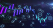 © vectorfusionart - Image of data processing and moving screens
