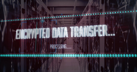 Poster - Image of data processing over computer servers