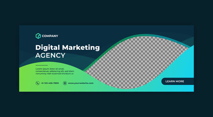 Wall Mural - Facebook cover social media web banner for business digital marketing template