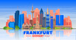 Frankfurt skyline. Germany. Vector illustration. Image for presentation, banner, web site.