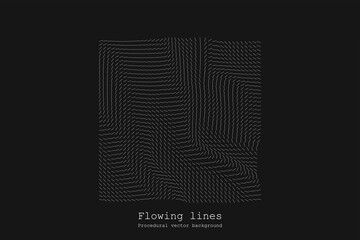 Poster - Abstract Line Matrix Pattern. Noise Flow Dynamic.