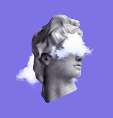 Wall Mural - vapor wave retro greek apollo internet web punk cyber background concept style background hipster mo