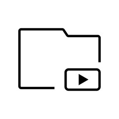 Aufkleber - Simple video folder icon. Vector.