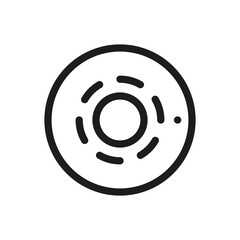 Poster - Heat detector isolated icon. Heat sensor for fire alarm system vector icon with editable stroke.