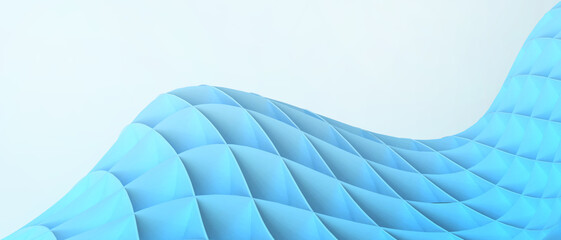Aufkleber - Business concept. Futuristic Creative idea and Innovation technology for architecture Facade design and Development on Blue, copy space, digital data, banner, website -3d Rendering