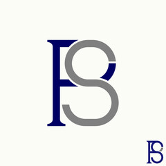 Poster - Simple and unique letter or word PS or SP merge sans serif font image graphic icon logo design abstract concept vector stock. Can be used as symbol related to home initial or monogram