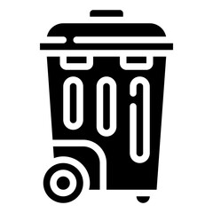 Wall Mural - GARBAGE glyph icon,linear,outline,graphic,illustration