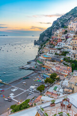 Wall Mural - Positano, Amalfi Coast, Campania, Sorrento, Italy. 