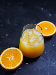 Wall Mural - orange juice or lemonade with ice