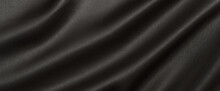 Black Shiny Fabric Texture Background