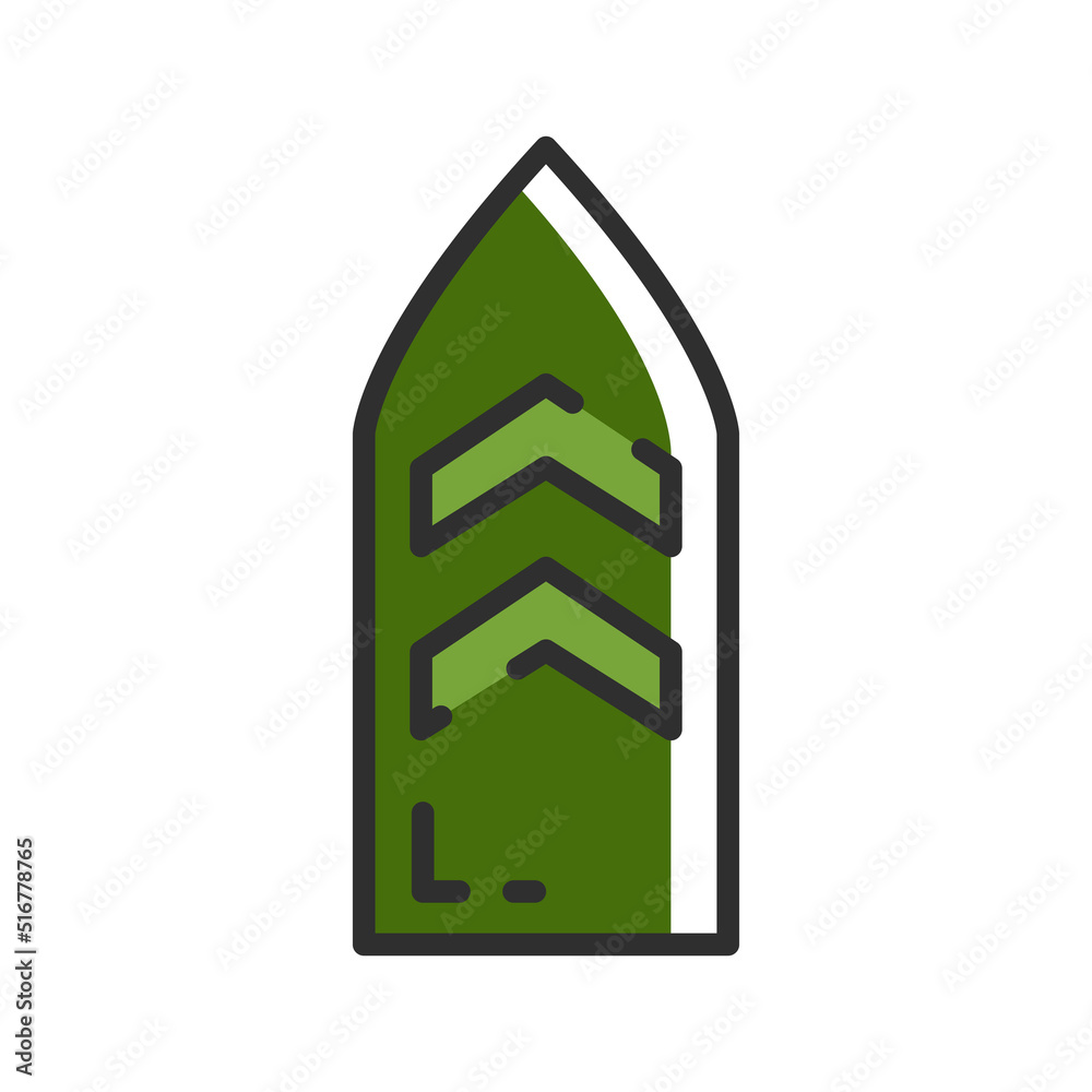 Military rank line icon. War object. Vector illustration Stock Vector ...