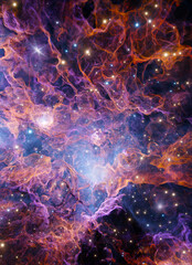 Wall Mural - nebula in outer space, planets and galaxy