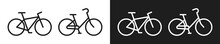 Sports Speed Bicycle Vector Set. Two Wheel Racing Bike, Cycling Icon