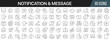 © stas111 - Notification and message line icons collection. Big UI icon set in a flat design. Thin outline icons pack. Vector illustration EPS10