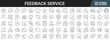 © stas111 - Feedback service line icons collection. Big UI icon set in a flat design. Thin outline icons pack. Vector illustration EPS10
