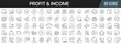 © stas111 - Profit and income line icons collection. Big UI icon set in a flat design. Thin outline icons pack. Vector illustration EPS10