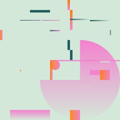 Poster - retro future inspired artwork made with abstract vector graphics and geometric shapes