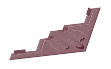 Isometric B-2 Spirit. Isolated Low Poly Bomber On White Backgroung. Vector Illustrator