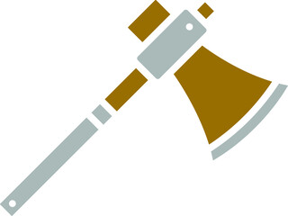 Poster - Wood Axe Icon Style