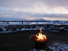 Outdoor Fire Pit In The Mountains 