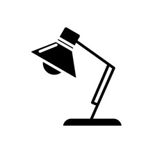  Desk Lamp, Standing Lamp. Work Light, Vector Icon
