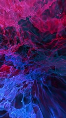 Wall Mural - Vertical Blue and Magenta Abstract Liquid Fire Loop