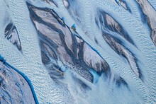 Aerial Image Of Valdez Glacier Stream In Alaska