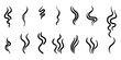 set of doodle smoke symbol. Aroma smell icon. hand drawn Vector illustration.