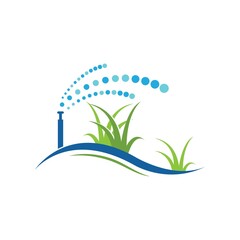 Irrigation logo design vector. Icon Symbol.