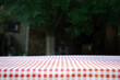 © Melinda Nagy - red dotted tablecloth in summer backyard
