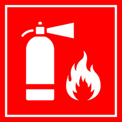 Fire safety red vector banner illustration isolated on white background