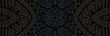 ©  swetazwet - Banner, cover design. Embossed ethnic unique 3D pattern on a black background. Tribal fantasy ornaments of East, Asia, India, Mexico, Aztecs, Peru for websites, presentations.