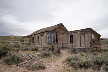 Old Mining Ghost Town In Bodie State Historic Park, California. A Popular Tourist Destination Near Bridgeport.