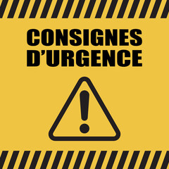 Canvas Print - Logo consignes d'urgence.