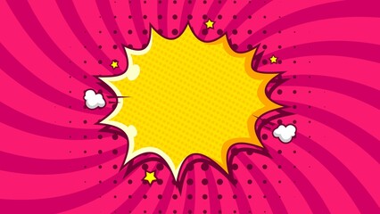 Comic pink background design
