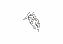 Kingfisher Bird Geometri