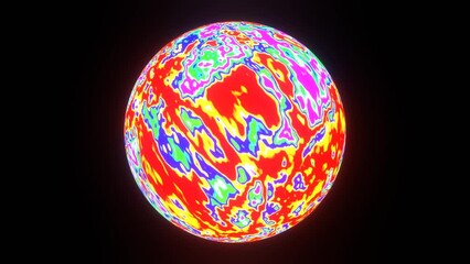 Wall Mural - Distorted Psychedelic Energy Ball